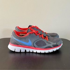 Nike Womens Flex 2012 RN 512108-013 Gray/Orange Running Shoes Sneakers - Size 8